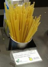 This coffee shop has pasta sticks that will decompose instead of